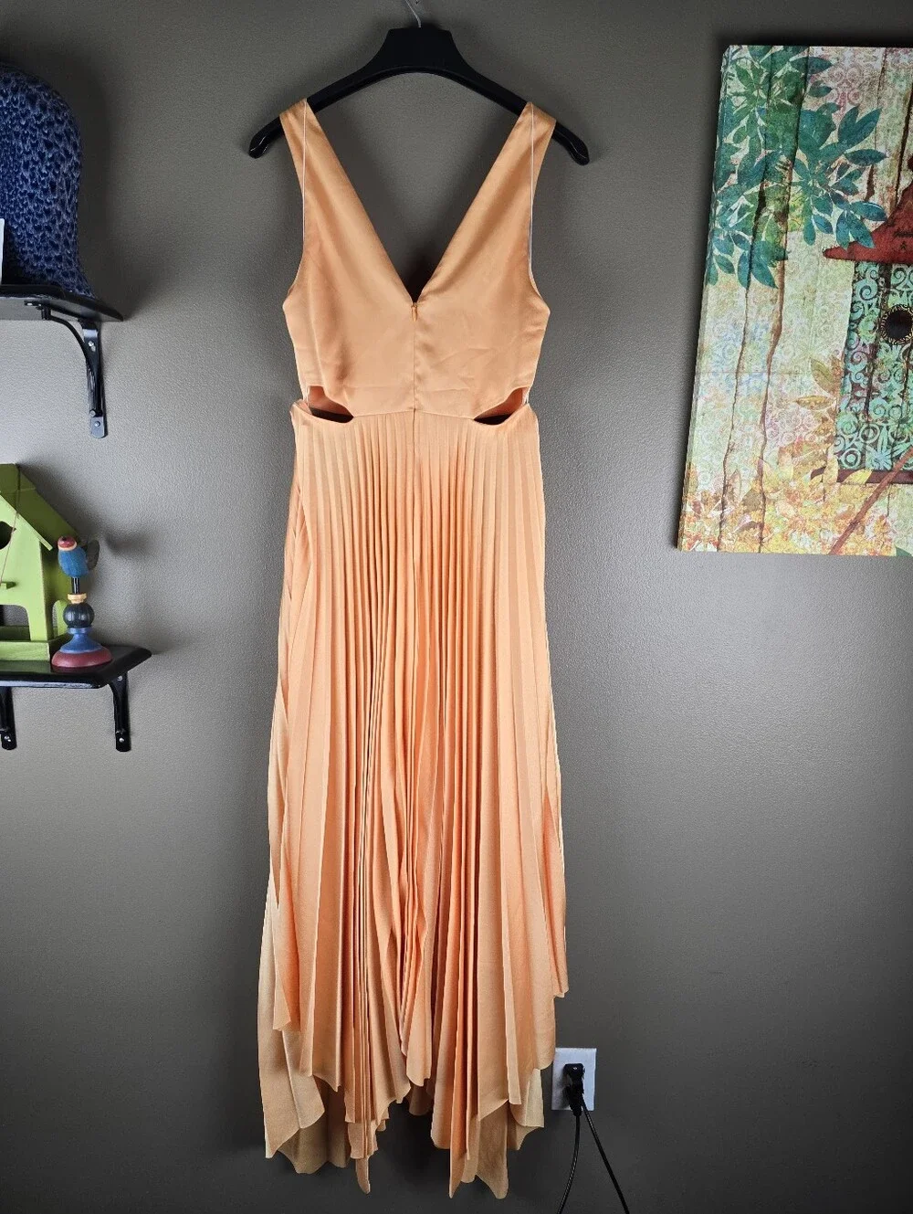 Significant Other Pleated Cutout Sleeveless Dress Size 8